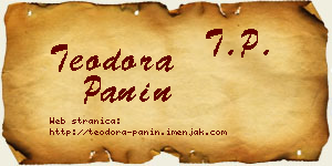 Teodora Panin vizit kartica